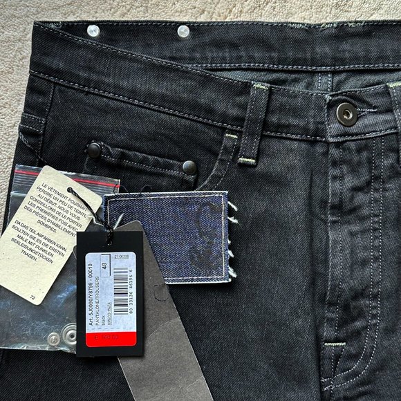 Made in Italy PATRIZIA PEPE Black STRETCH COTTON Slim JEANS Size 48 EUR | 32 US - Picture 4 of 10